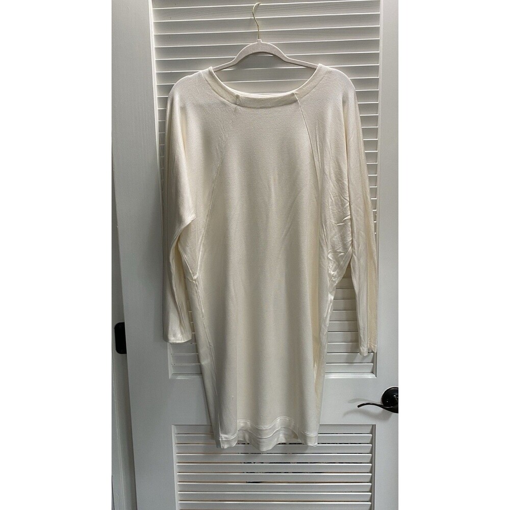 LAmade Women Size M Ivory MicroModal T-Shirt Dress Oversized Tunic Mini